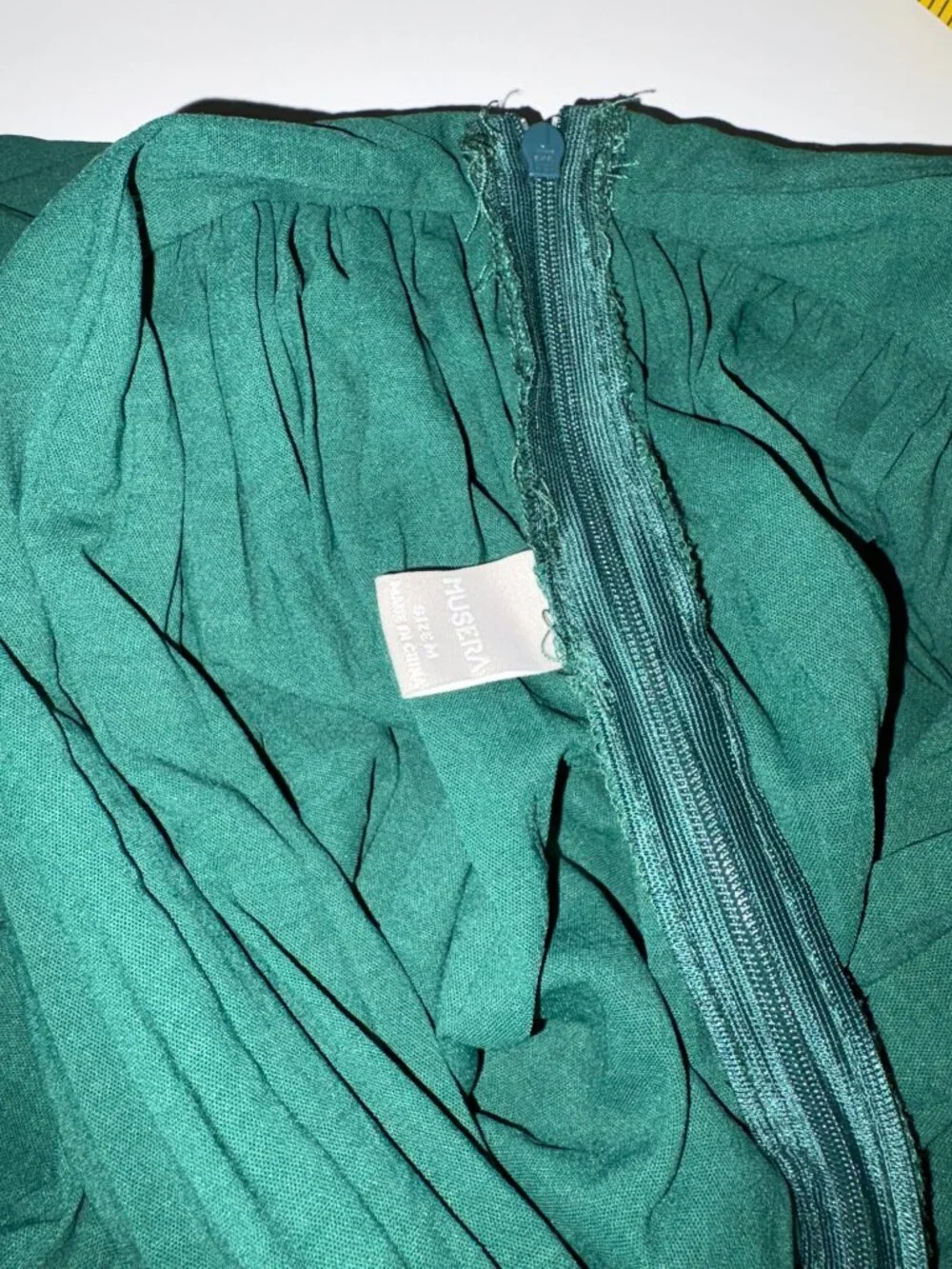 Green Foldover Waist Maxi Skirt NWOT